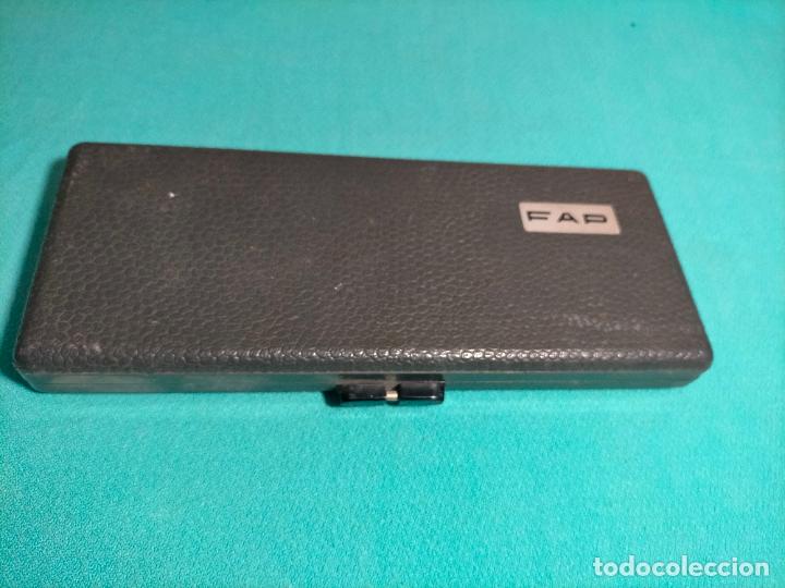 Escriban&iacute;a: Comp&aacute;s antiguo de metal con complementos con estuche funda B 304 a&ntilde;os 80 - Foto 1