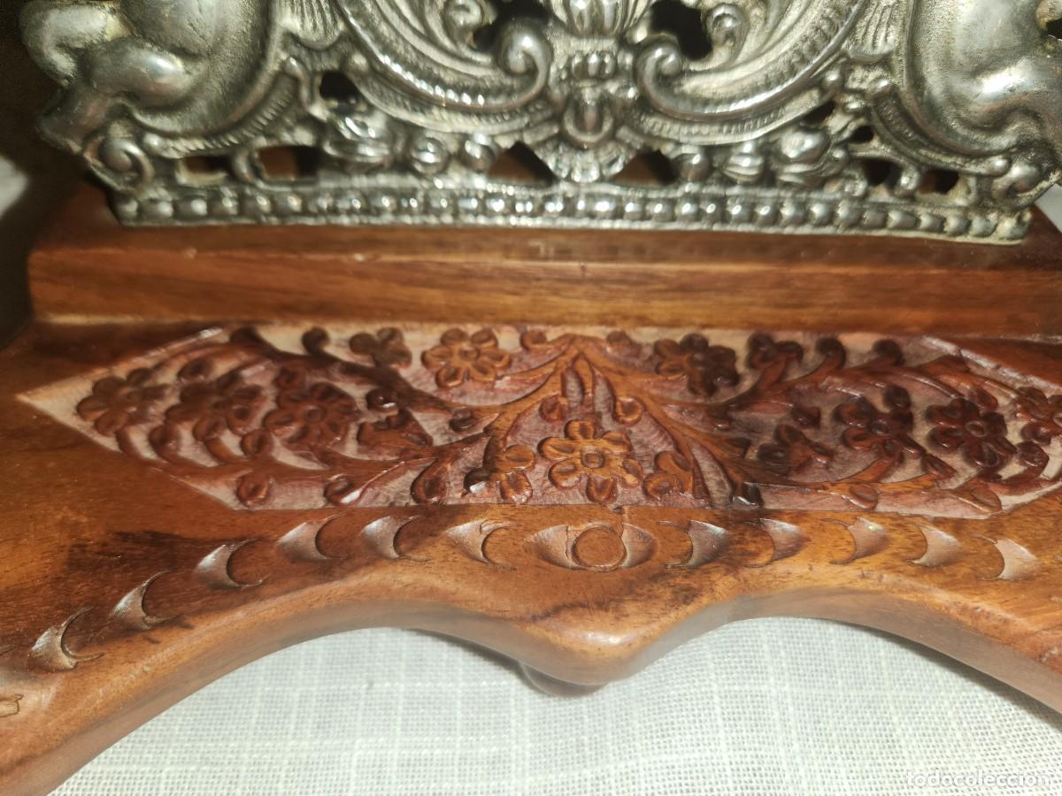 Escriban&iacute;a: Tintero de madera y metal - Foto 3