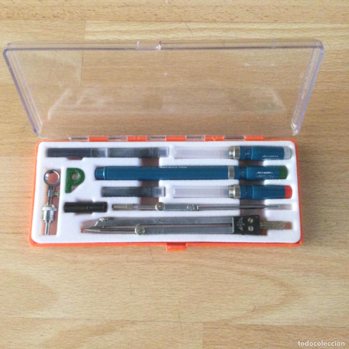 Escriban&iacute;a: Juego de Estil&oacute;grafos + Comp&aacute;s. Polygraph. NUEVOS - Foto 1