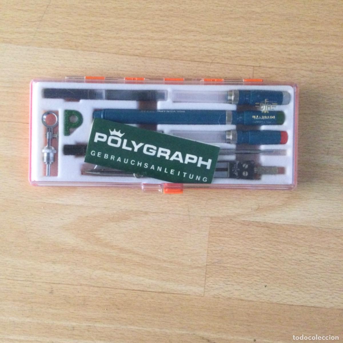 Escriban&iacute;a: Juego de Estil&oacute;grafos + Comp&aacute;s. Polygraph. NUEVOS - Foto 2