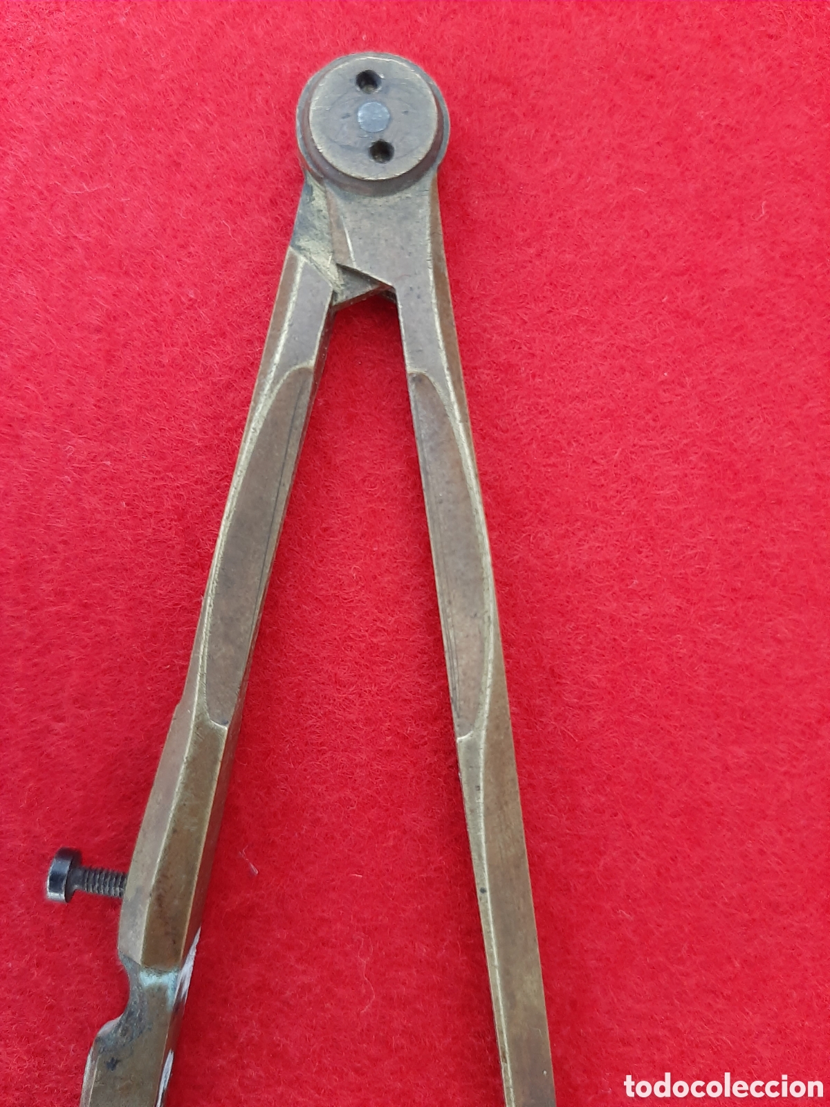 Escriban&iacute;a: Antiguo Comp&aacute;s Tiral&iacute;neas de lat&oacute;n. - Foto 4