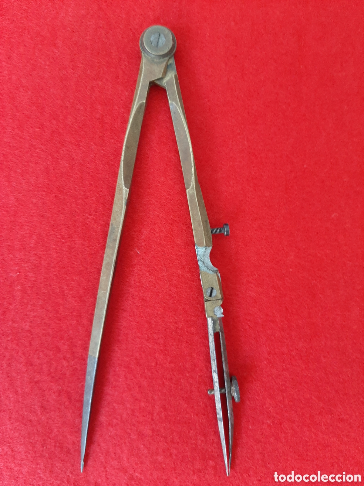 Escriban&iacute;a: Antiguo Comp&aacute;s Tiral&iacute;neas de lat&oacute;n. - Foto 6