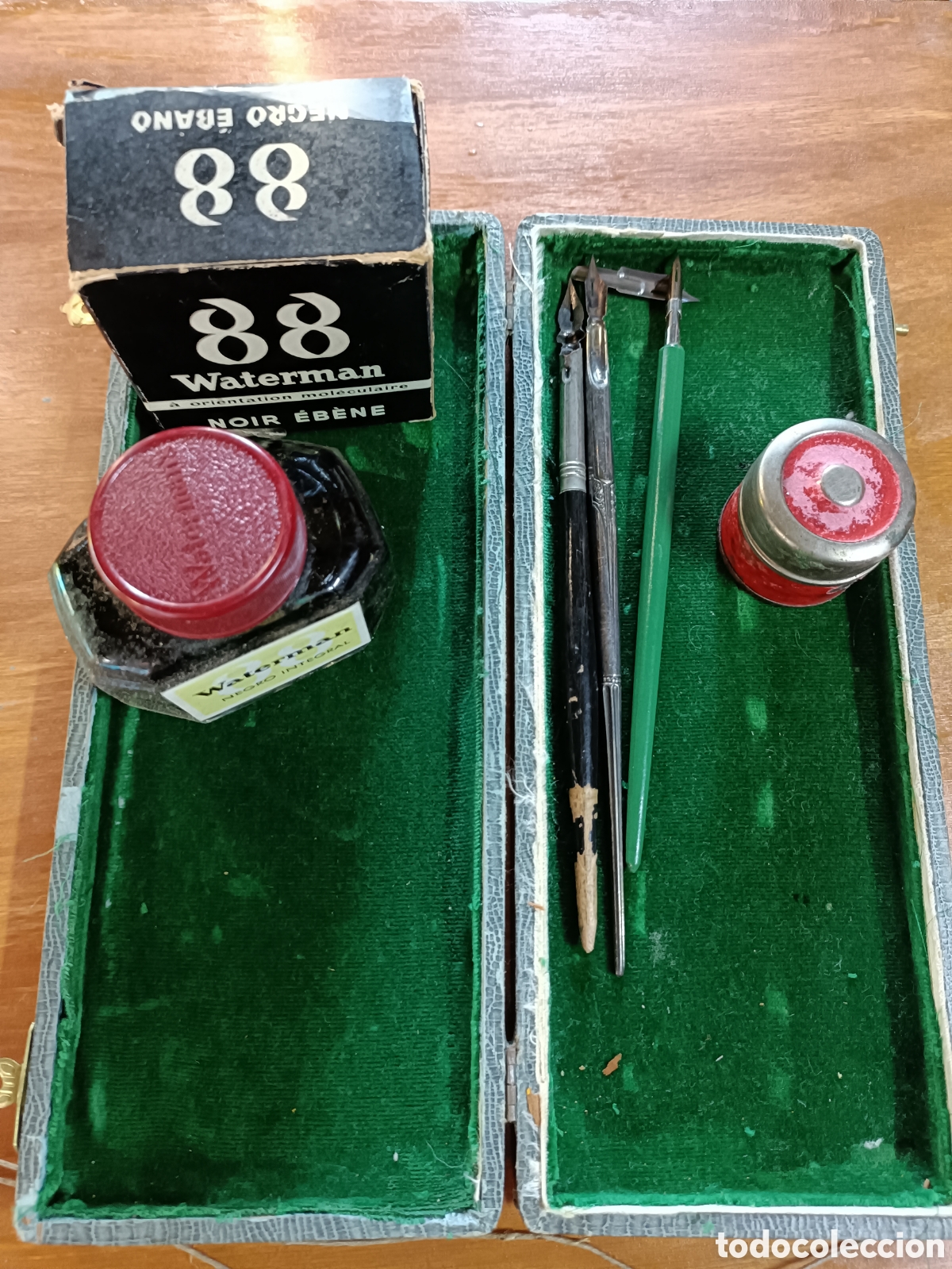 Escriban&iacute;a: Tintero de bolsillo de notario y 3 pluma. - Foto 14
