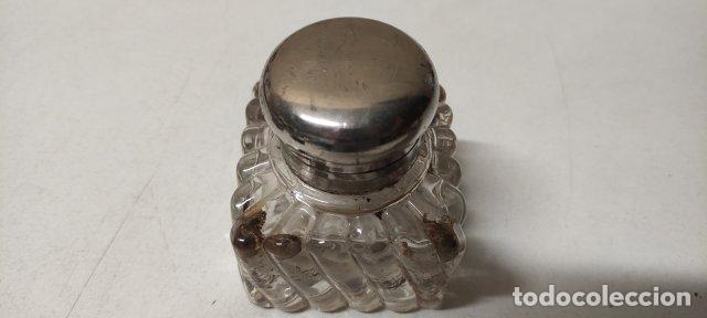 Escriban&iacute;a: ANTIGUO TINTERO DE CRISTAL - Foto 2