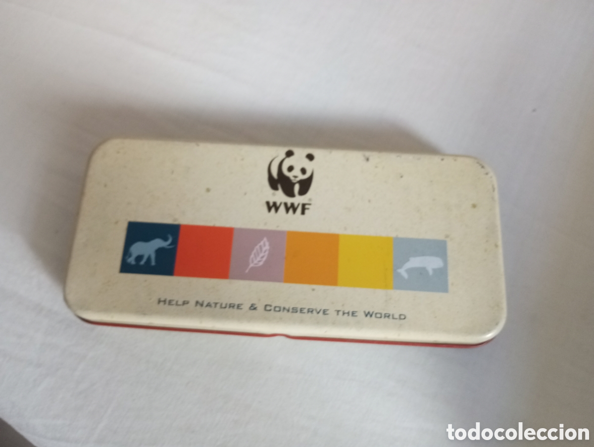 Escriban&iacute;a: Plumier estuche de lata WWF dos pisos - Foto 2