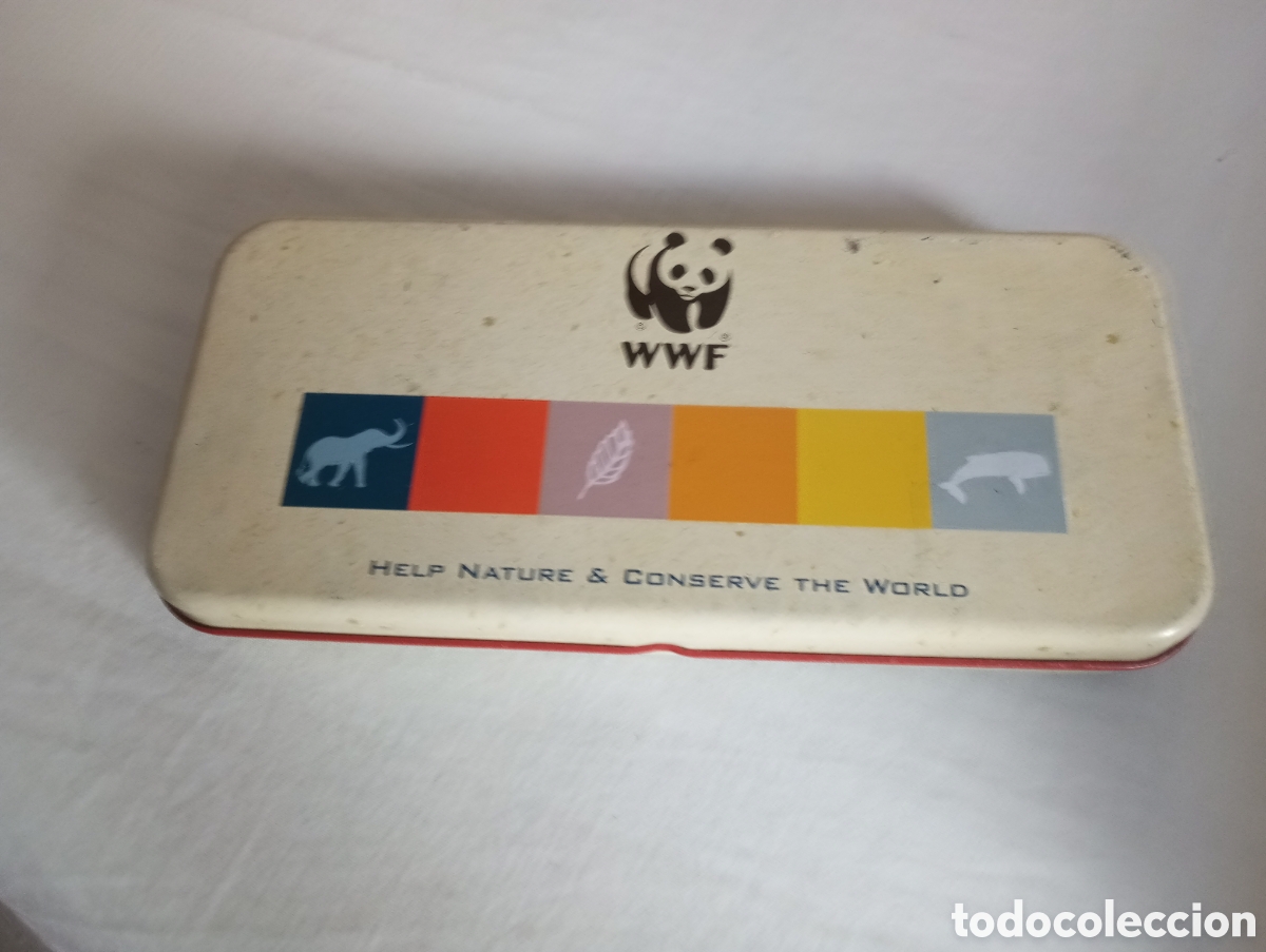 Escriban&iacute;a: Plumier estuche de lata WWF dos pisos - Foto 1