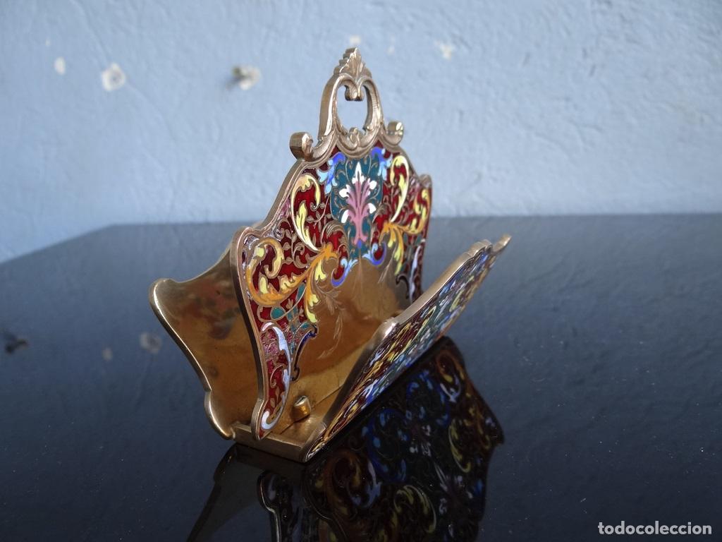 Escriban&iacute;a: Porte lettre bronze dor&eacute; cloisonn&eacute; de Paris - Foto 3