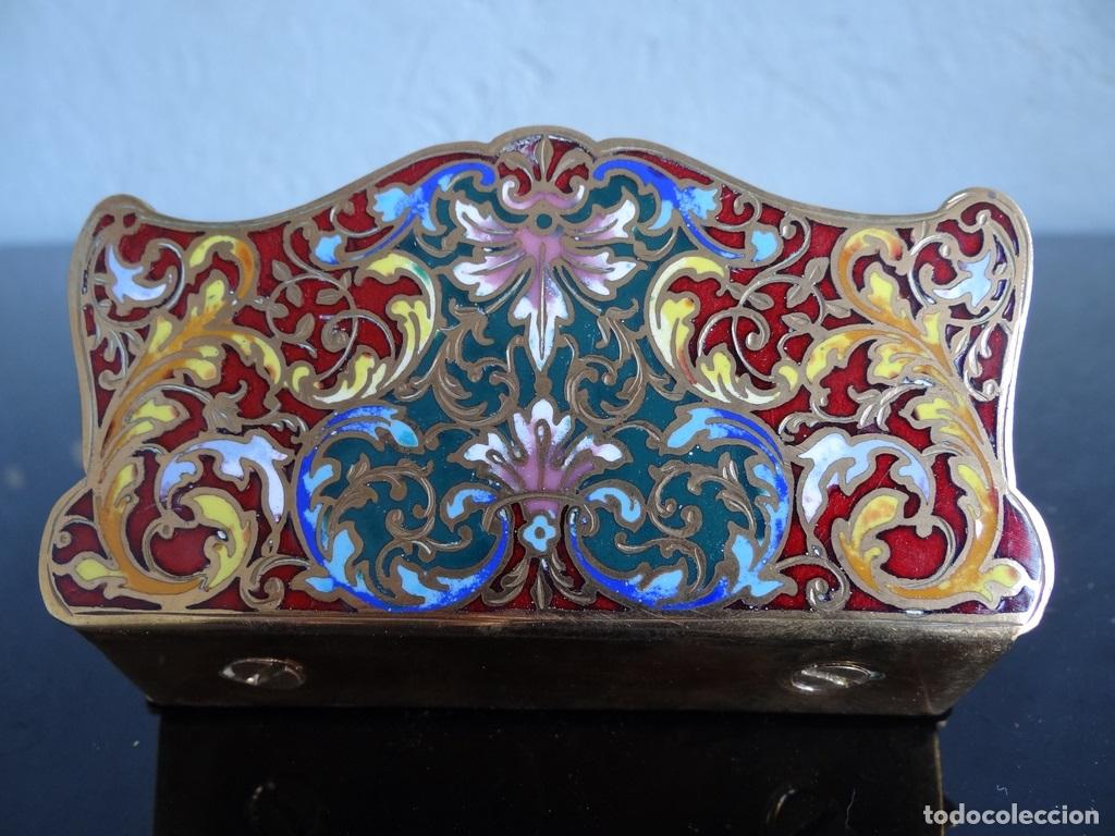 Escriban&iacute;a: Porte lettre bronze dor&eacute; cloisonn&eacute; de Paris - Foto 4