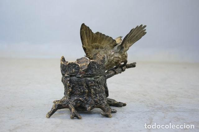 Escriban&iacute;a: Bronze de vienne XIX&egrave;me encrier oiseau - Foto 4