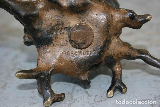 Escriban&iacute;a: Bronze de vienne XIX&egrave;me encrier oiseau - Foto 9
