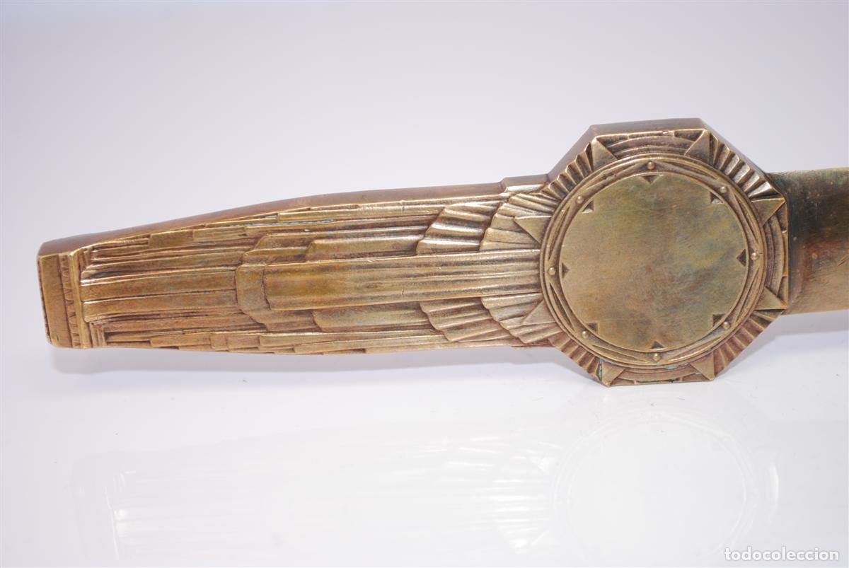 Escriban&iacute;a: Coupe-papier en bronze argent&eacute; sign&eacute; Lucien Bazor - Foto 2
