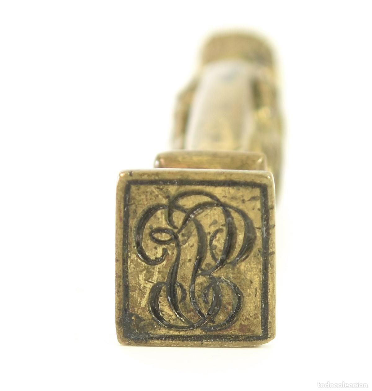 Escriban&iacute;a: Sceau &agrave; cacheter (seal) de collection bronze dor&eacute; XIX&egrave;me - Foto 2