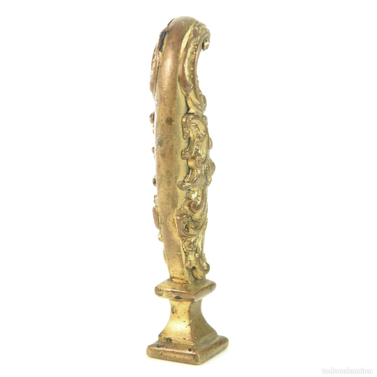 Escriban&iacute;a: Sceau &agrave; cacheter (seal) de collection bronze dor&eacute; XIX&egrave;me - Foto 3