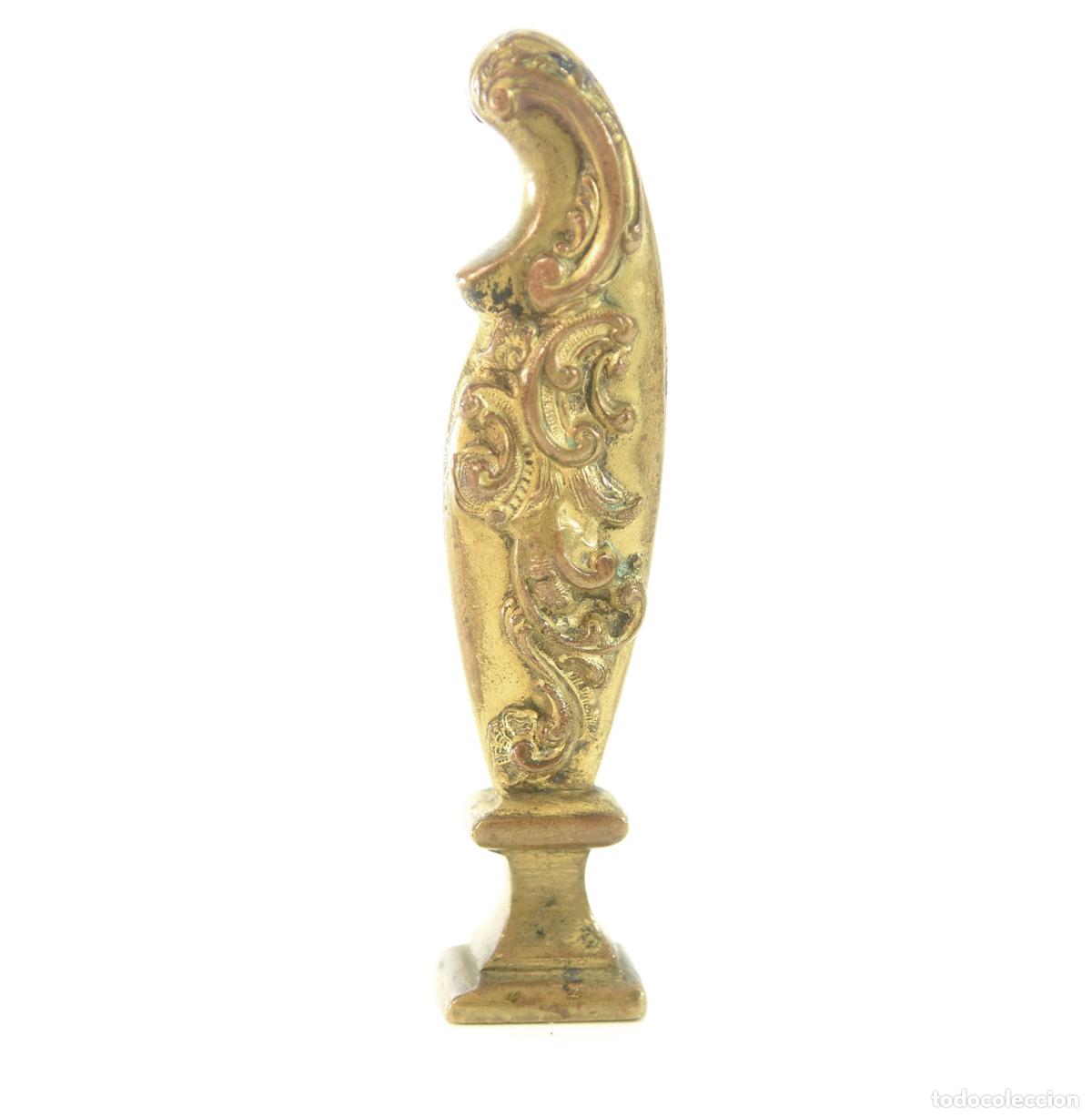 Escriban&iacute;a: Sceau &agrave; cacheter (seal) de collection bronze dor&eacute; XIX&egrave;me - Foto 5