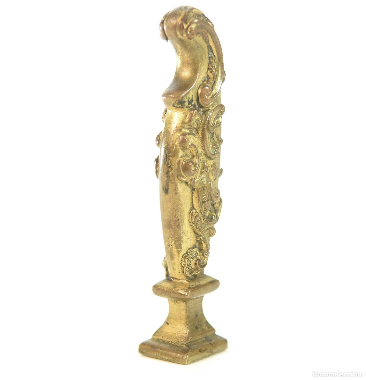 Escriban&iacute;a: Sceau &agrave; cacheter (seal) de collection bronze dor&eacute; XIX&egrave;me - Foto 6