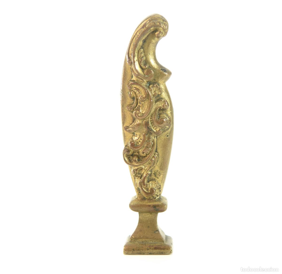 Escriban&iacute;a: Sceau &agrave; cacheter (seal) de collection bronze dor&eacute; XIX&egrave;me - Foto 1