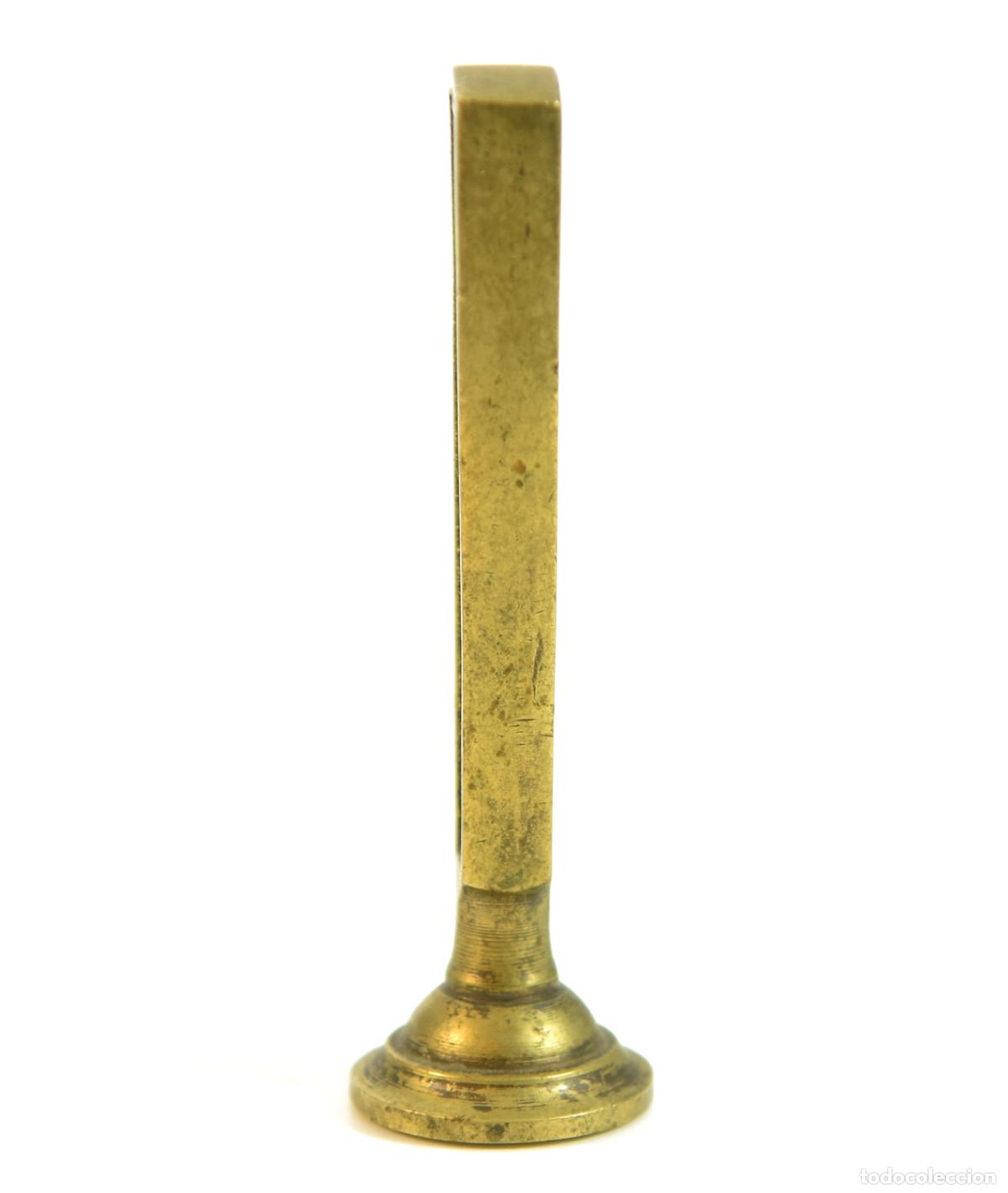 Escriban&iacute;a: Sceau &agrave; cacheter (seal) T.E de collection bronze XIX&egrave;me - Foto 3