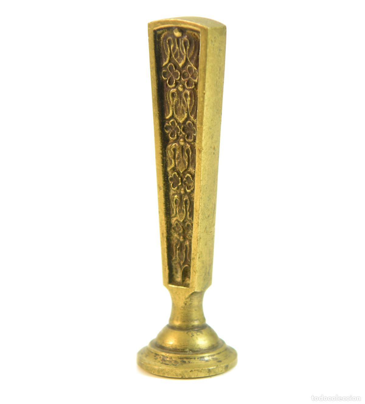 Escriban&iacute;a: Sceau &agrave; cacheter (seal) T.E de collection bronze XIX&egrave;me - Foto 4
