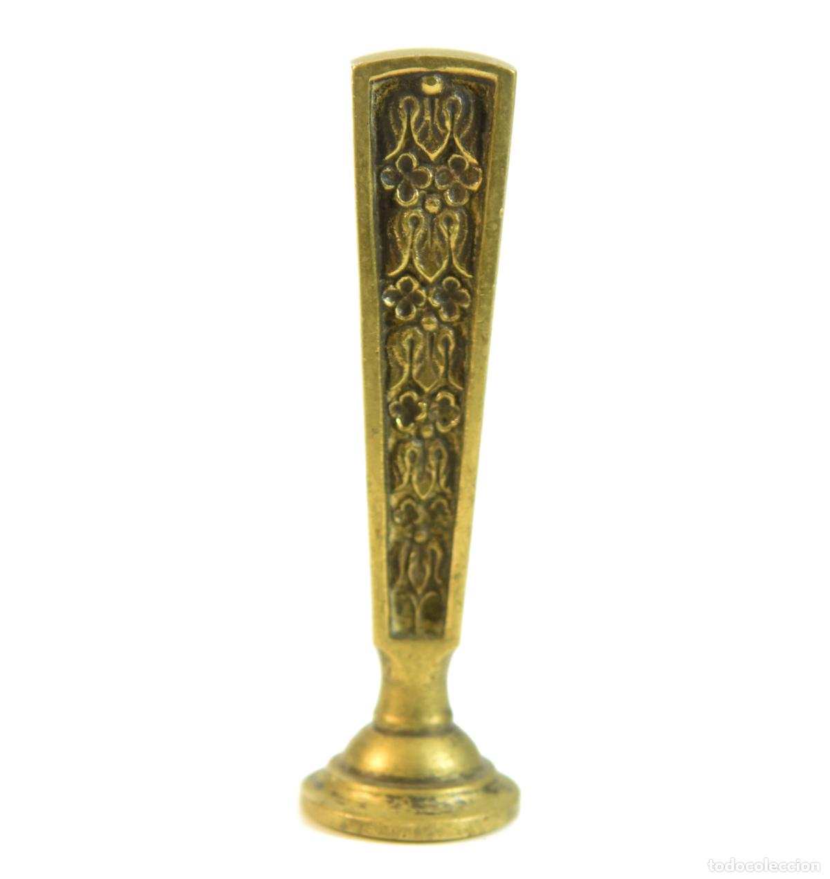 Escriban&iacute;a: Sceau &agrave; cacheter (seal) T.E de collection bronze XIX&egrave;me - Foto 5
