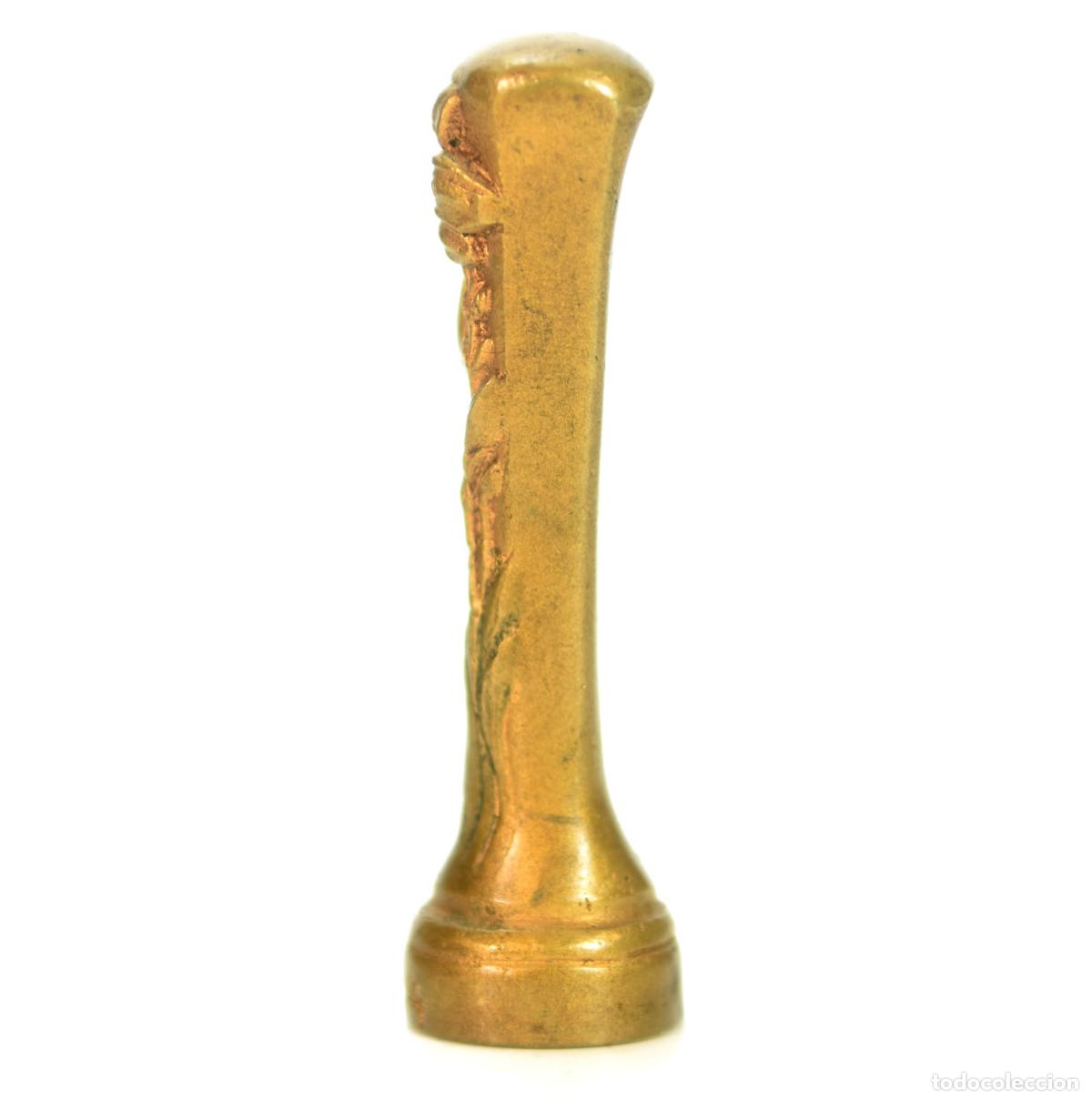 Escriban&iacute;a: Sceau &agrave; cacheter (seal) A.T bronze XIX&egrave;me - Foto 3