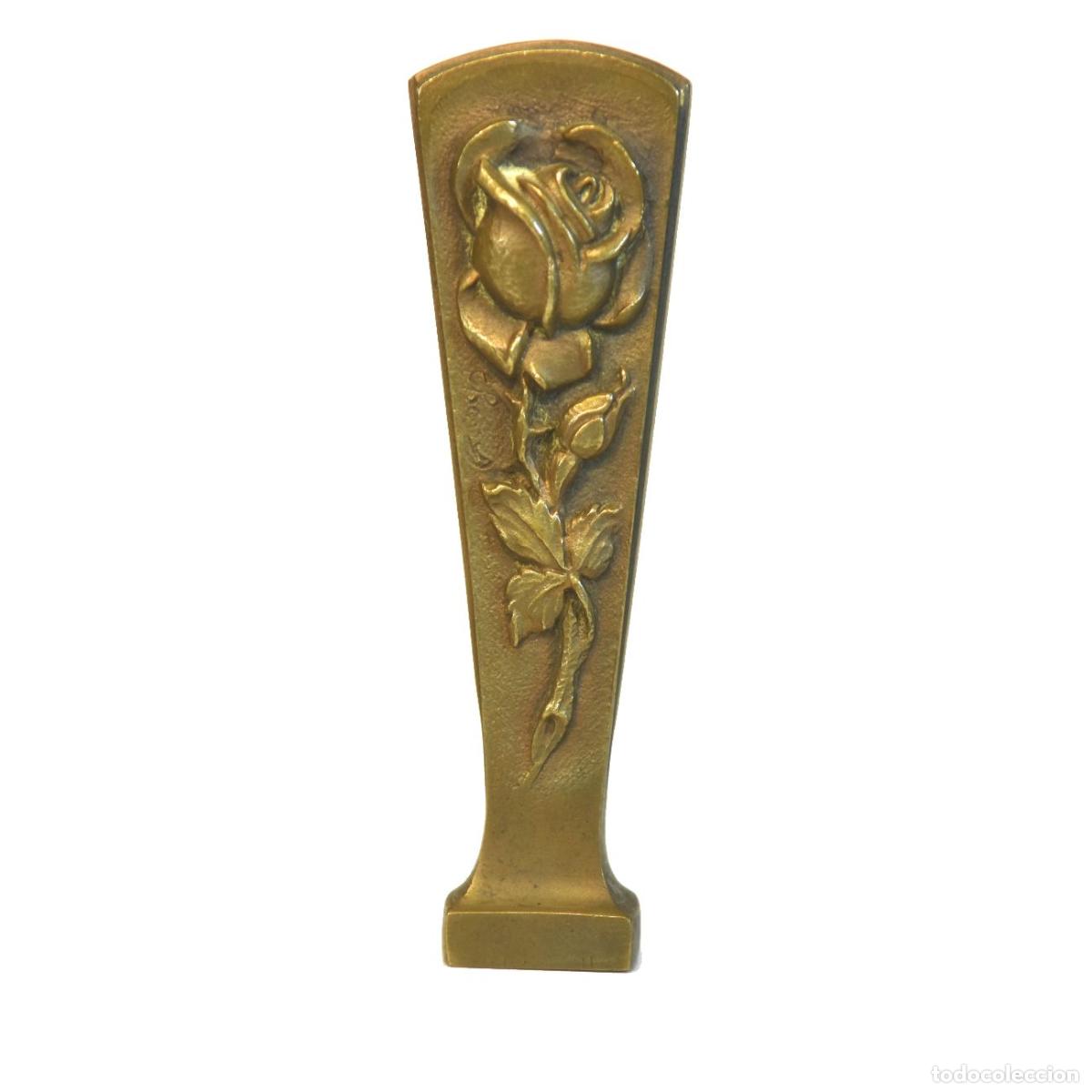 Escriban&iacute;a: Sceau &agrave; cacheter (seal) en bronze d&eacute;cor floral - Foto 1