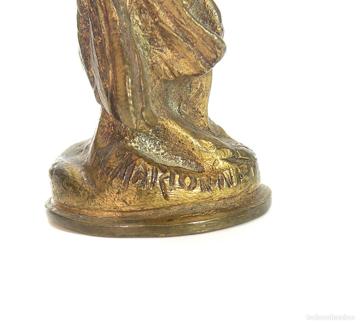 Escriban&iacute;a: Sceau &agrave; cacheter de collection en bronze dor&eacute; par Marionnet - Foto 3