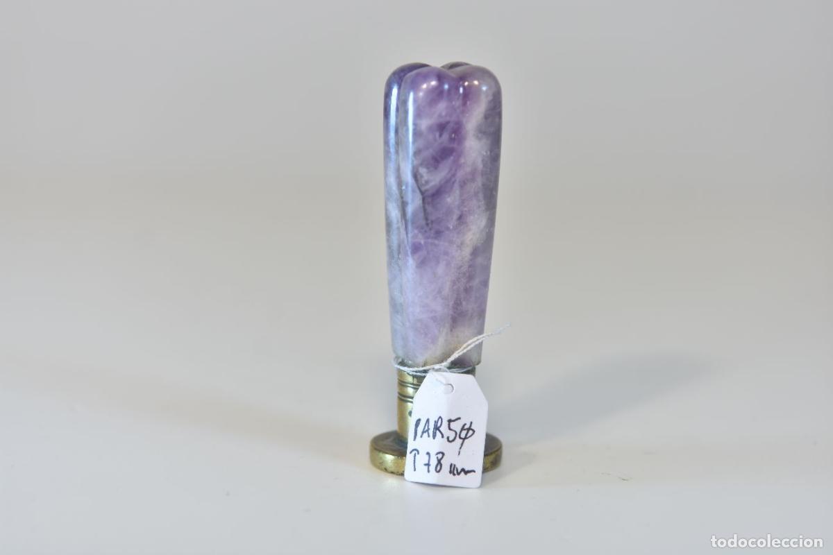 Escriban&iacute;a: Sceau &agrave; cacheter (seal) de collection en am&eacute;thyste d&eacute;cor darmoiries - Foto 5