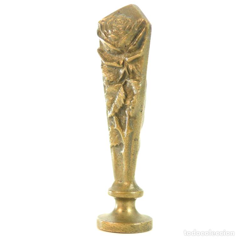 Escriban&iacute;a: Sceau &agrave; cacheter (seal) de collection bronze &agrave; la rose - Foto 2