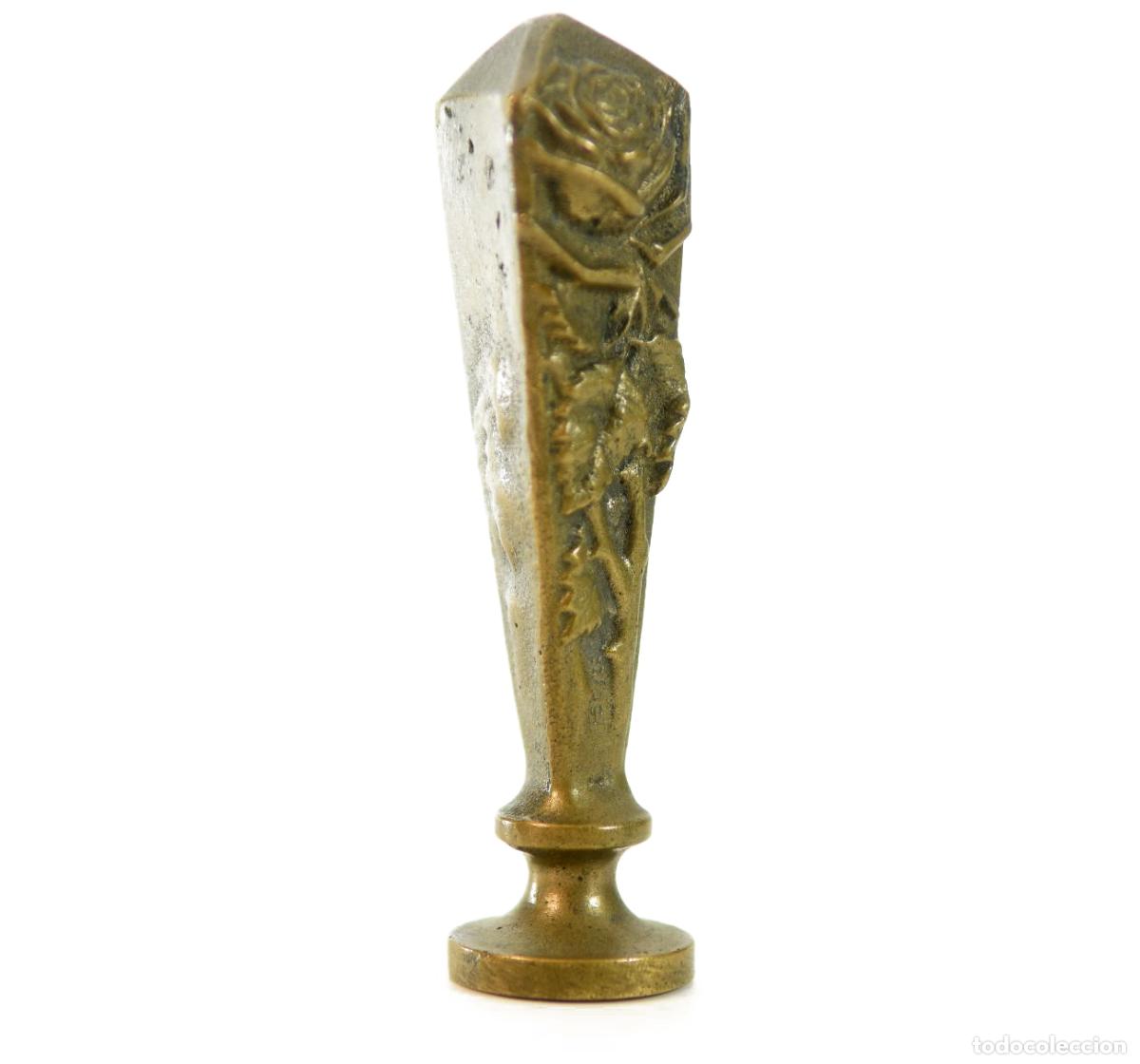 Escriban&iacute;a: Sceau &agrave; cacheter (seal) de collection bronze &agrave; la rose - Foto 1
