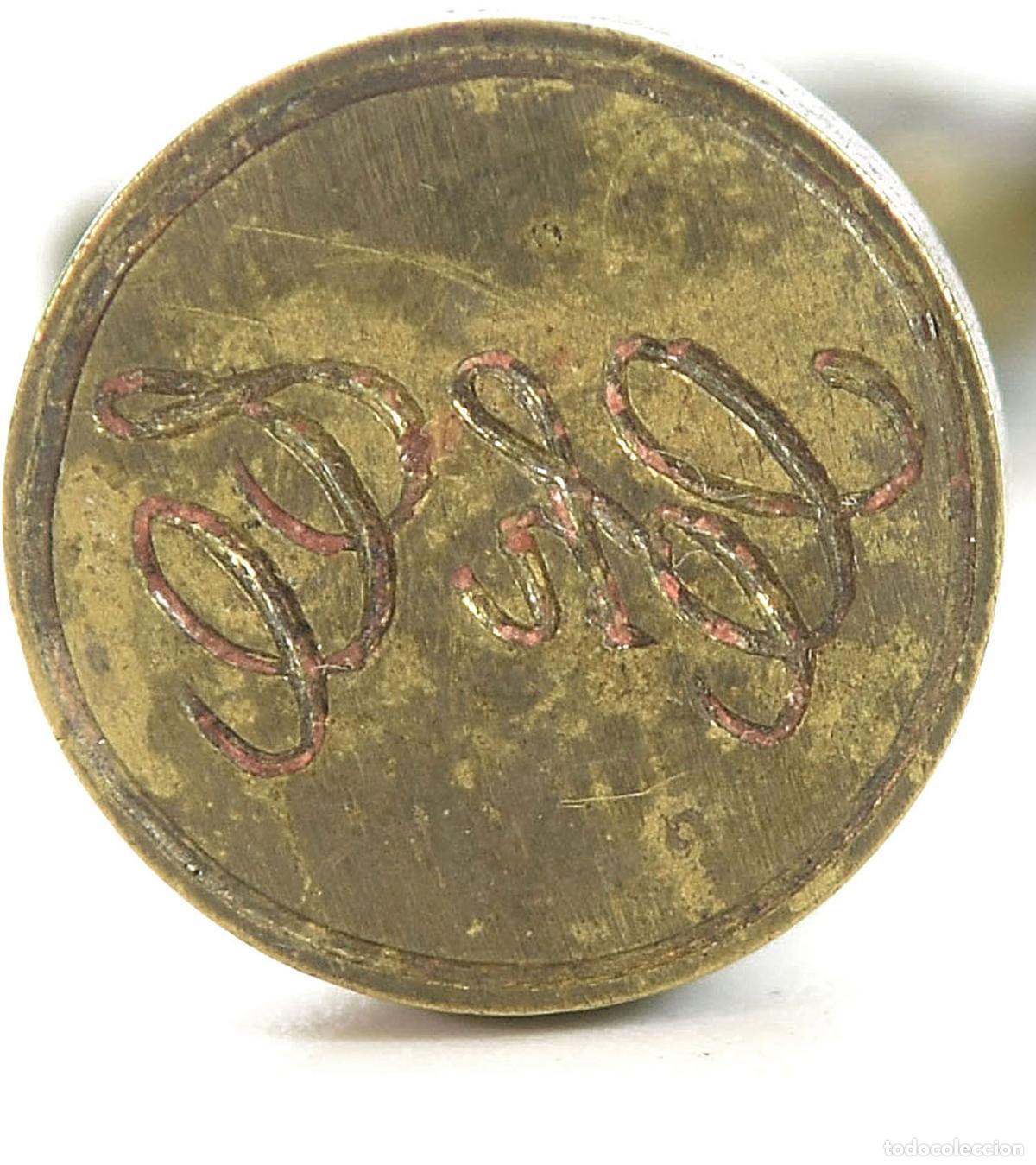 Escriban&iacute;a: Sceau &agrave; cacheter (seal) bronze aux armoiries - Foto 2