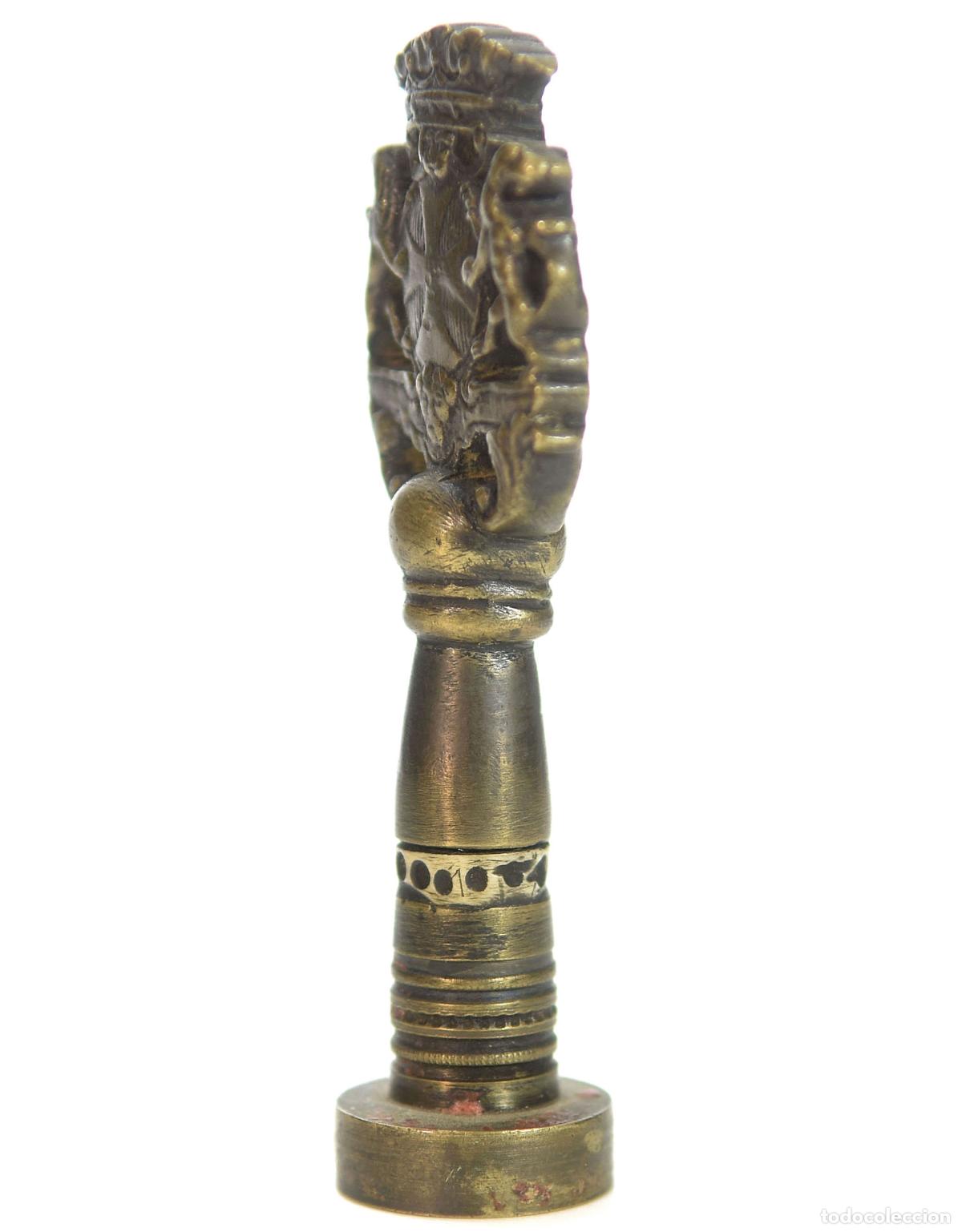 Escriban&iacute;a: Sceau &agrave; cacheter (seal) bronze aux armoiries - Foto 3