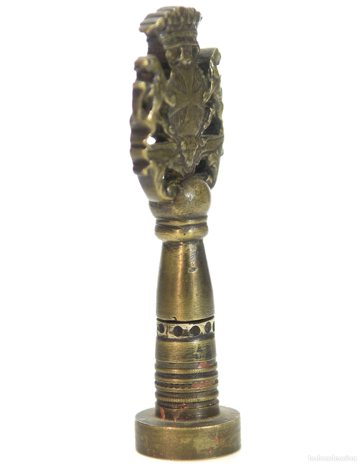 Escriban&iacute;a: Sceau &agrave; cacheter (seal) bronze aux armoiries - Foto 5