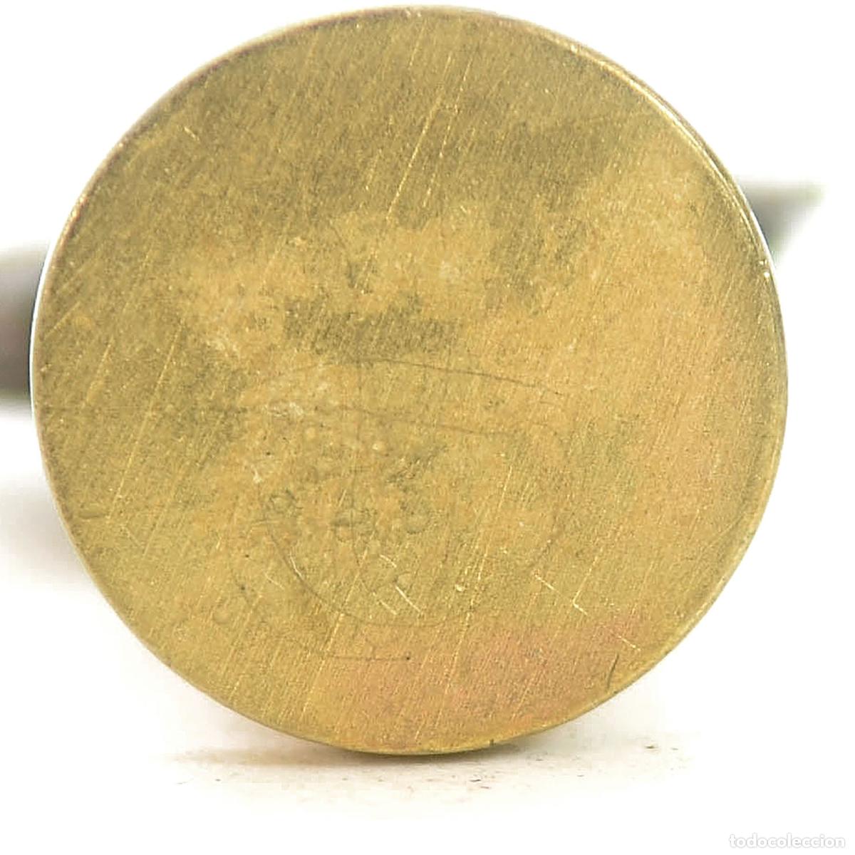 Escriban&iacute;a: Sceau &agrave; cacheter de collection en bronze argent&eacute; d&eacute;cor de chardon - Foto 2