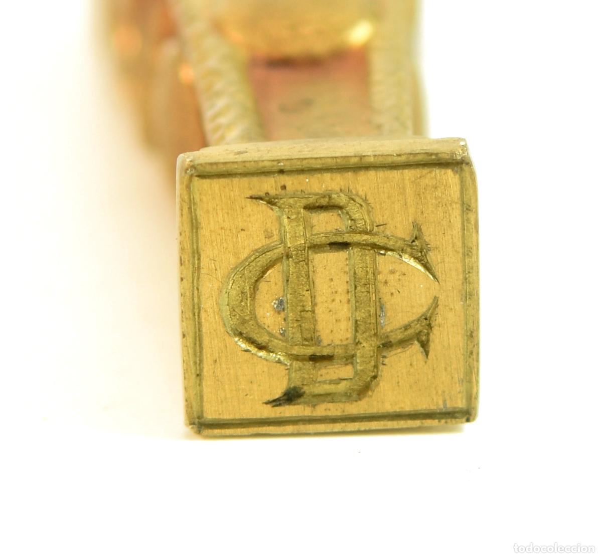 Escriban&iacute;a: Sceau &agrave; cacheter (seal) C.D de collection bronze XIX&egrave;me par Bauer - Foto 2