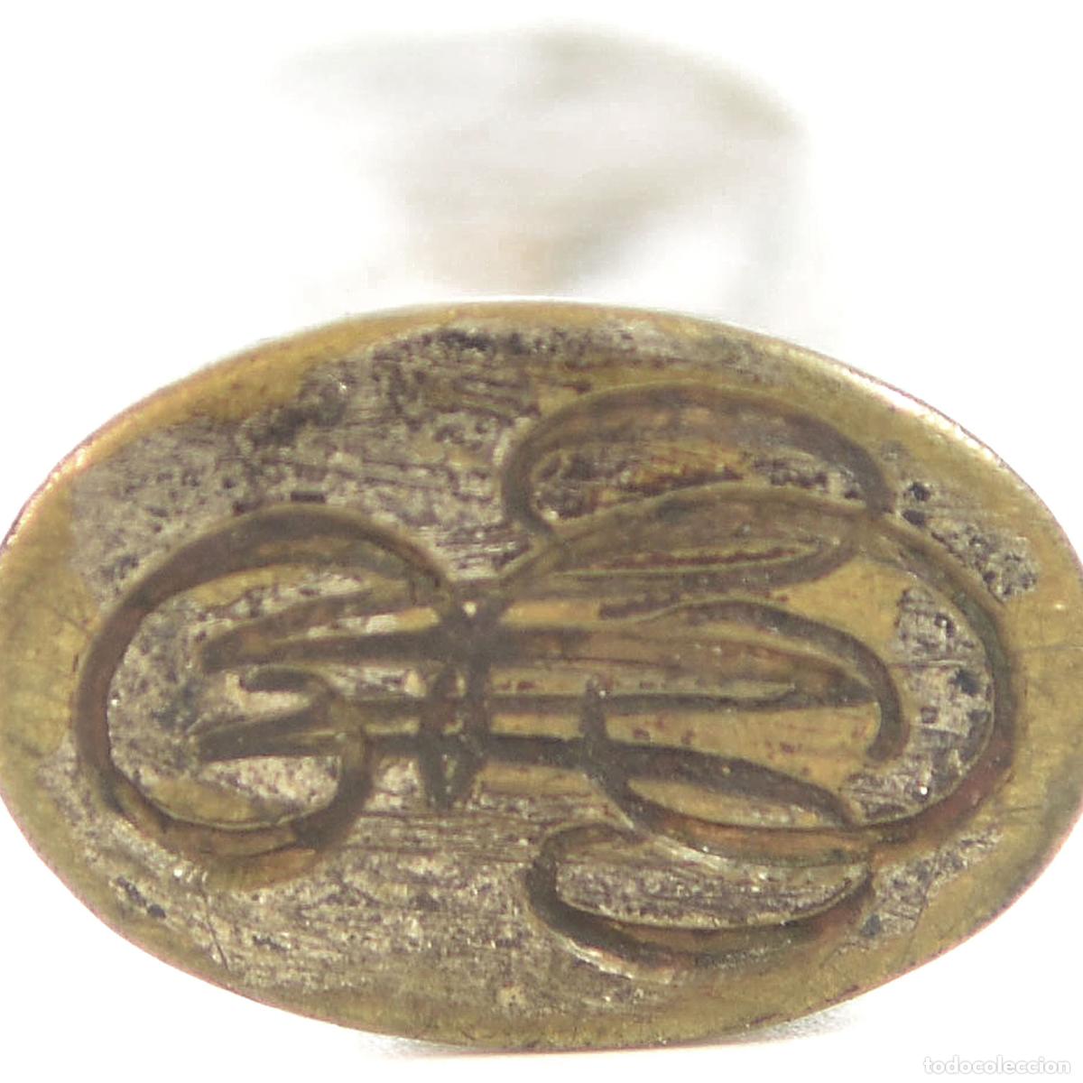 Escriban&iacute;a: Sceau &agrave; cacheter de collection en argent ou m&eacute;tal argent&eacute; - Foto 2