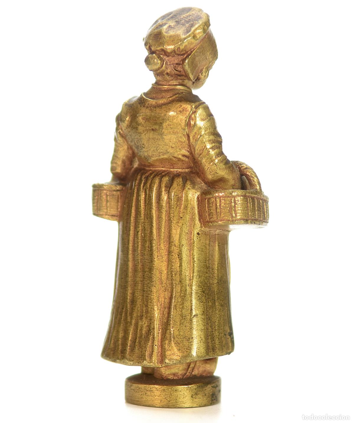 Escriban&iacute;a: Sceau &agrave; cacheter de collection en bronze dor&eacute; par Alonzo - Foto 3
