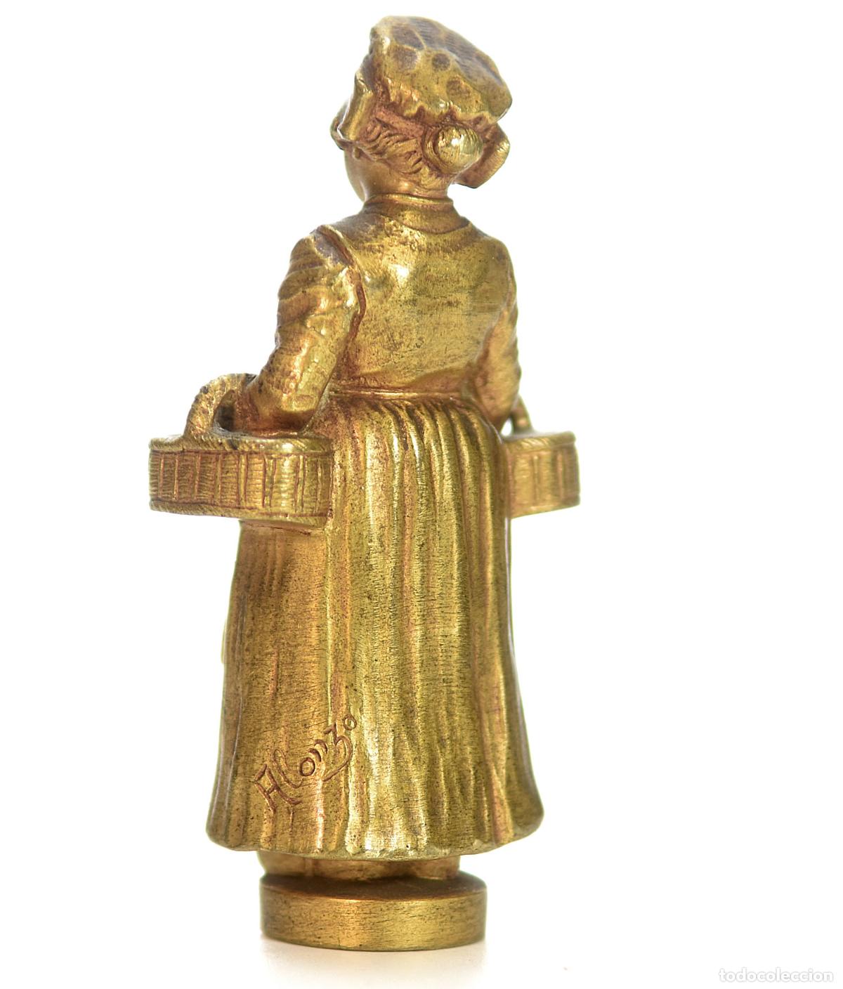 Escriban&iacute;a: Sceau &agrave; cacheter de collection en bronze dor&eacute; par Alonzo - Foto 5