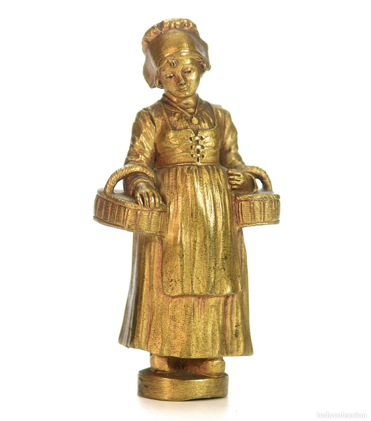 Escriban&iacute;a: Sceau &agrave; cacheter de collection en bronze dor&eacute; par Alonzo - Foto 1