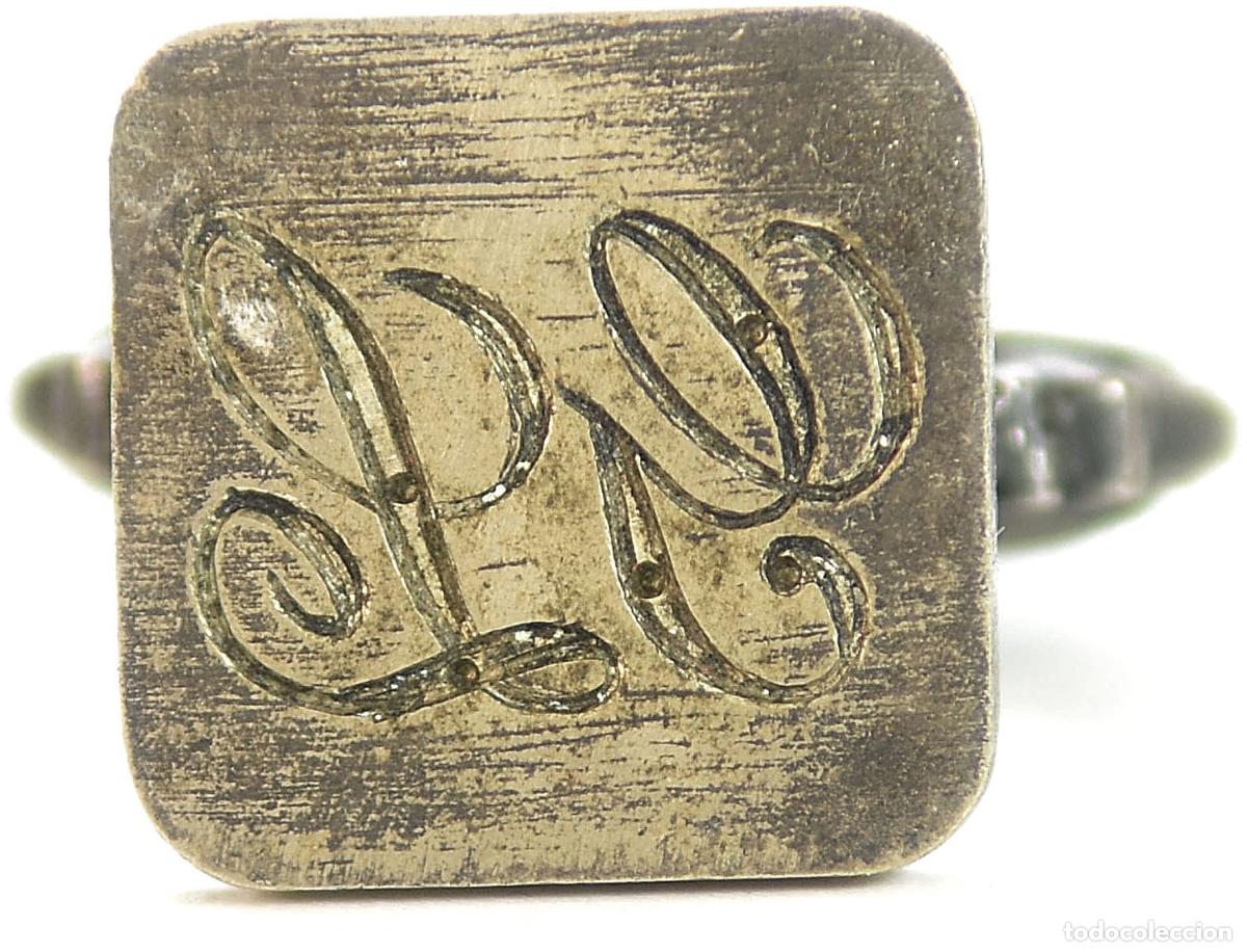 Escriban&iacute;a: Sceau &agrave; cacheter (seal) bronze argent&eacute; fleur de Lys - Foto 2