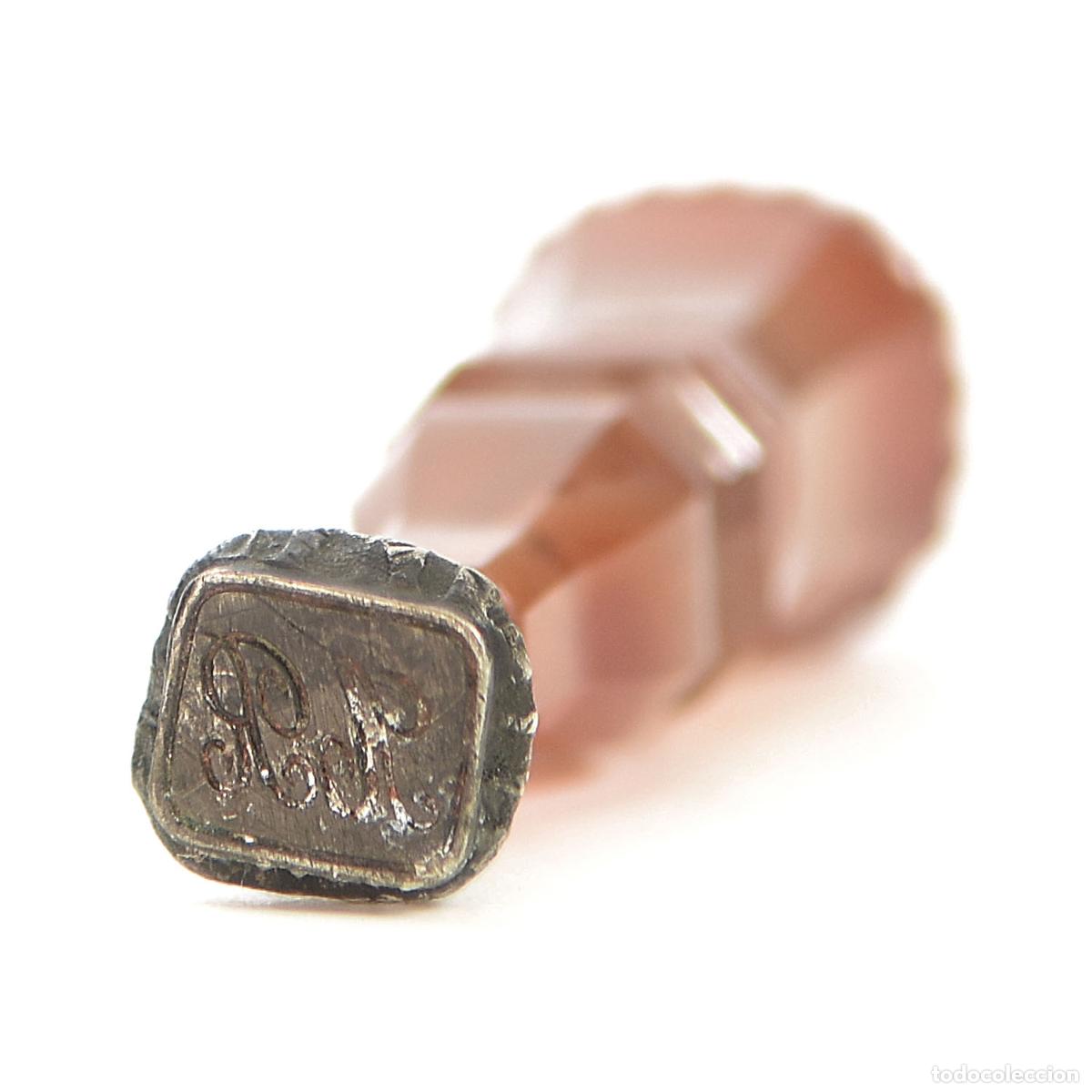 Escriban&iacute;a: Sceau &agrave; cacheter de collection argent et agate XIX&egrave;me - Foto 2