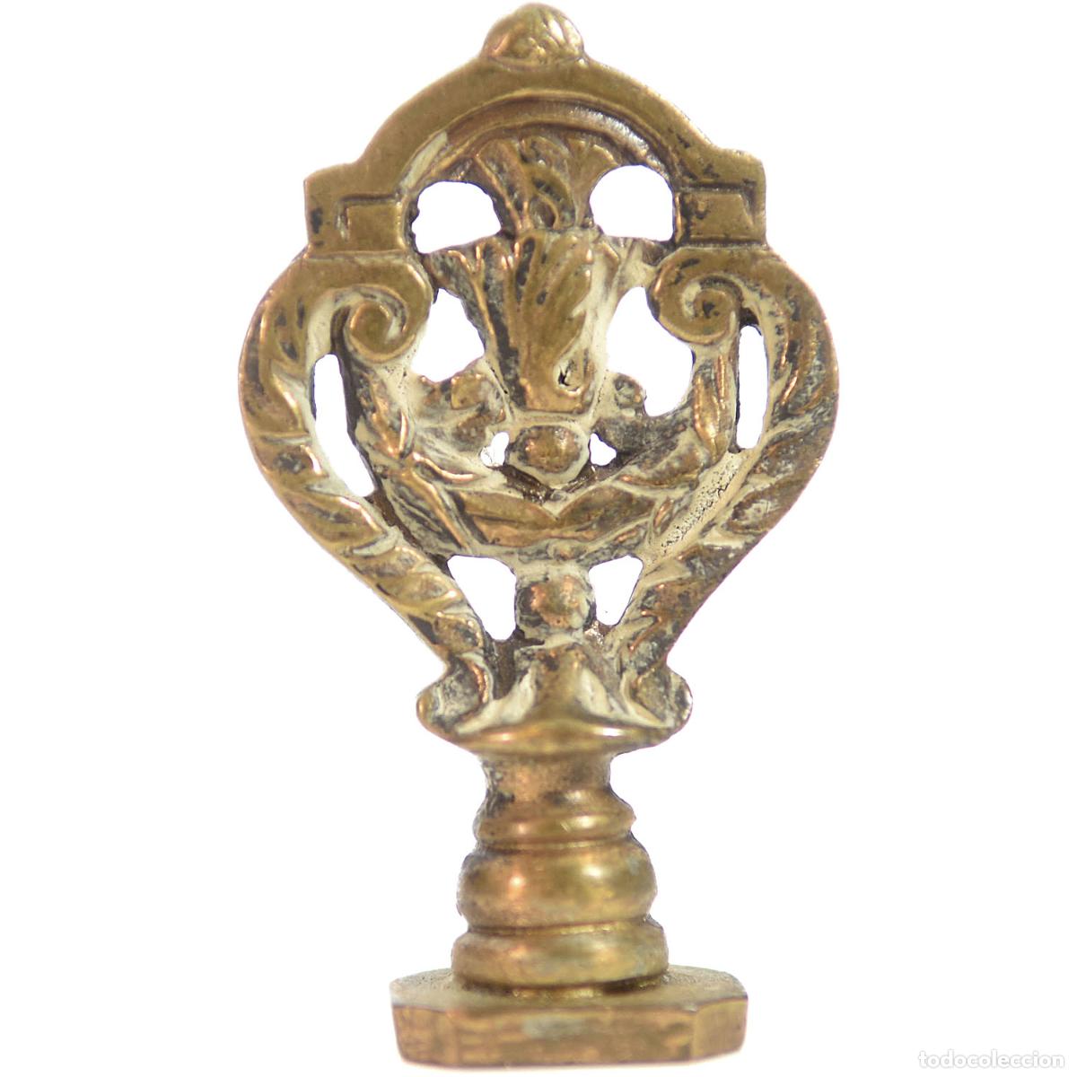 Escriban&iacute;a: Sceau &agrave; cacheter (seal) bronze d&eacute;cor de guirlande - Foto 4