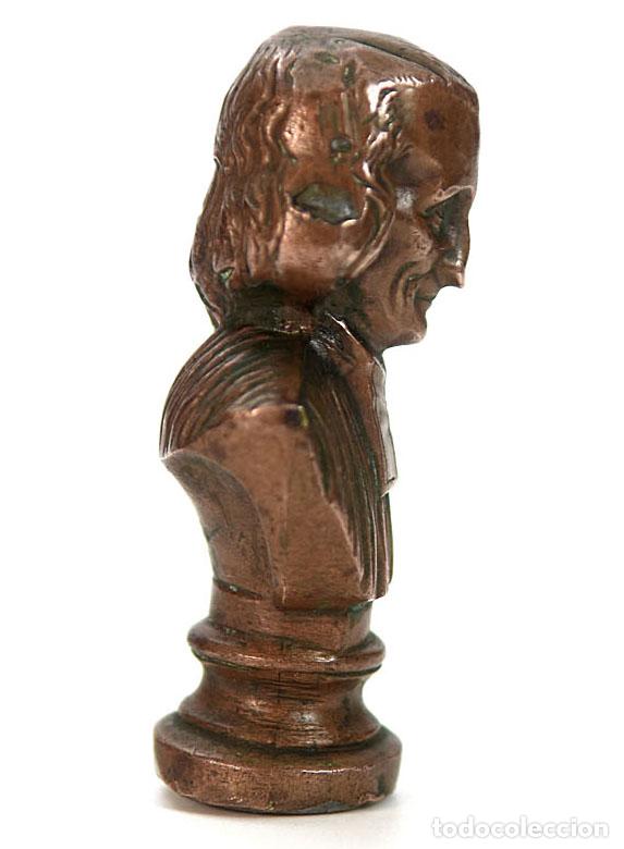 Escriban&iacute;a: Sceau &agrave; cacheter (seal) de collection en bronze buste du cur&eacute; dArs - Foto 3
