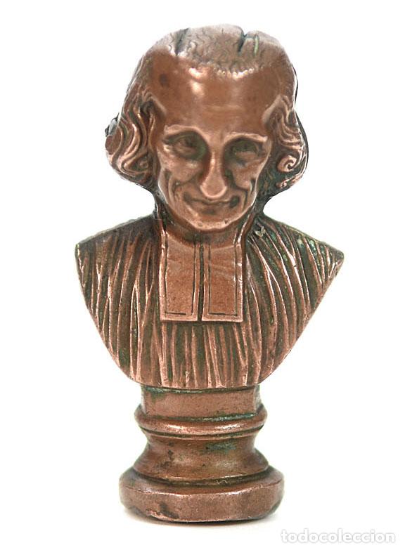 Escriban&iacute;a: Sceau &agrave; cacheter (seal) de collection en bronze buste du cur&eacute; dArs - Foto 1