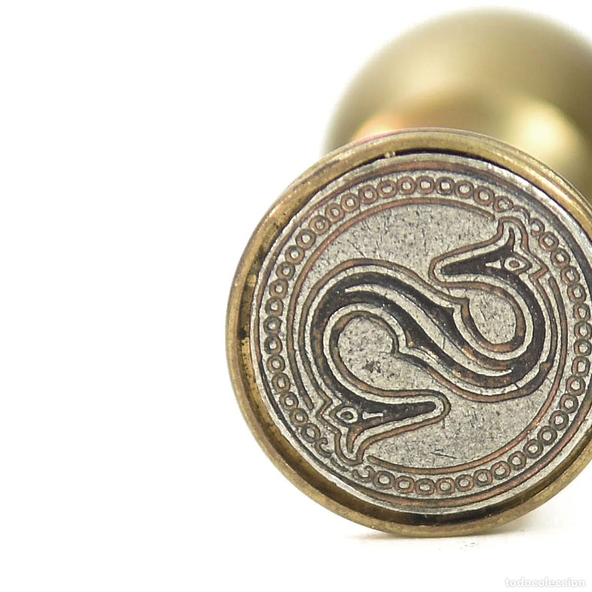 Escriban&iacute;a: Sceau &agrave; cacheter (seal) de collection en bronze ancien - Foto 2