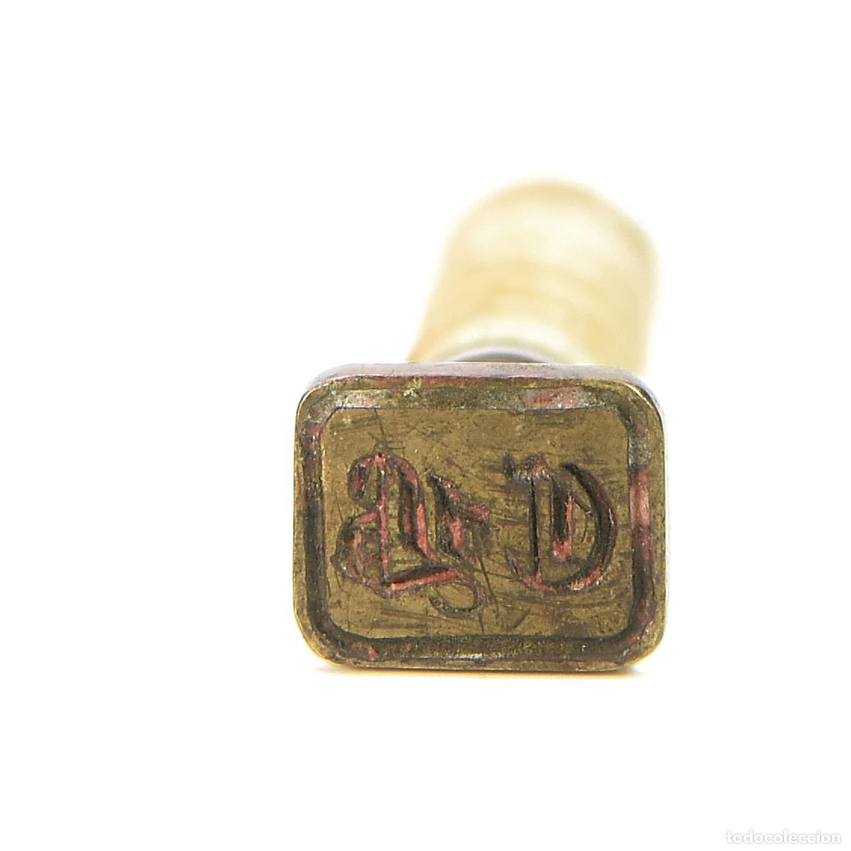 Escriban&iacute;a: Sceau &agrave; cacheter de collection couleur ivoire et bronze - Foto 2