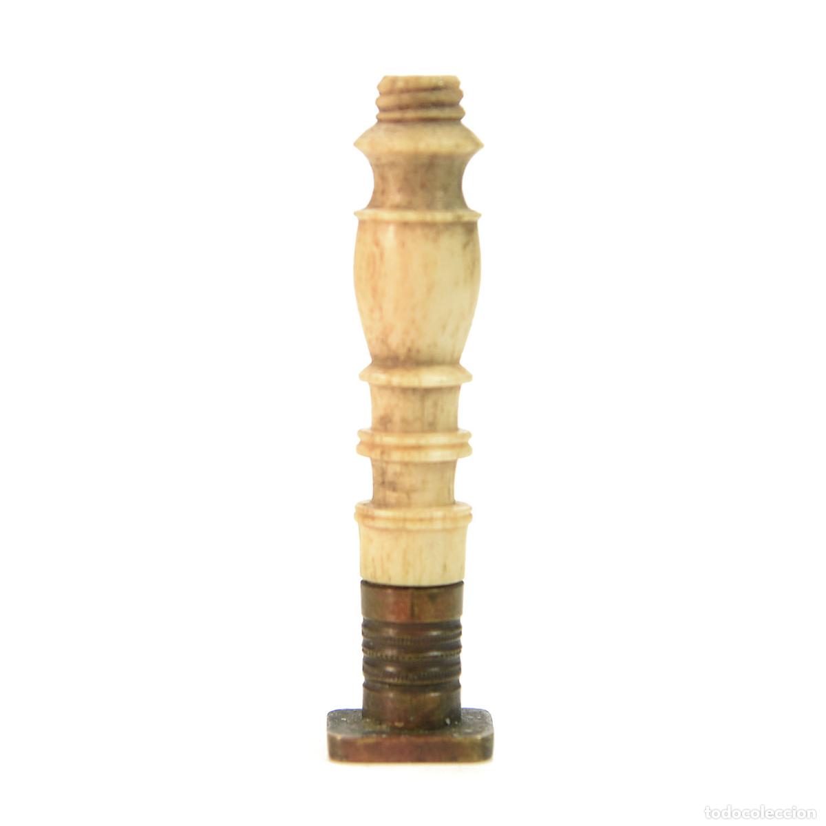 Escriban&iacute;a: Sceau &agrave; cacheter de collection couleur ivoire et bronze - Foto 3