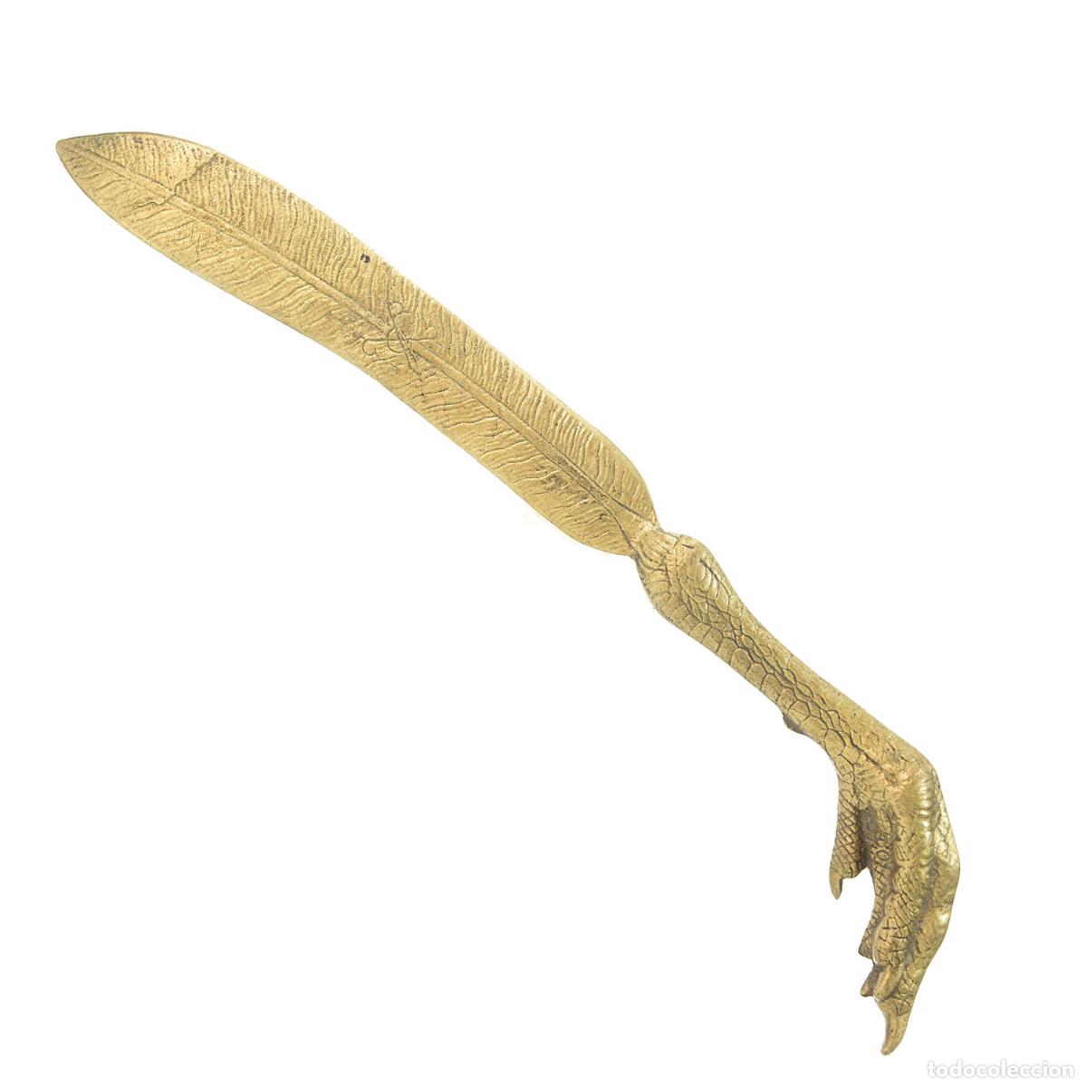Escriban&iacute;a: Coupe-papier en bronze &agrave; d&eacute;cor de serre daigle - Foto 2