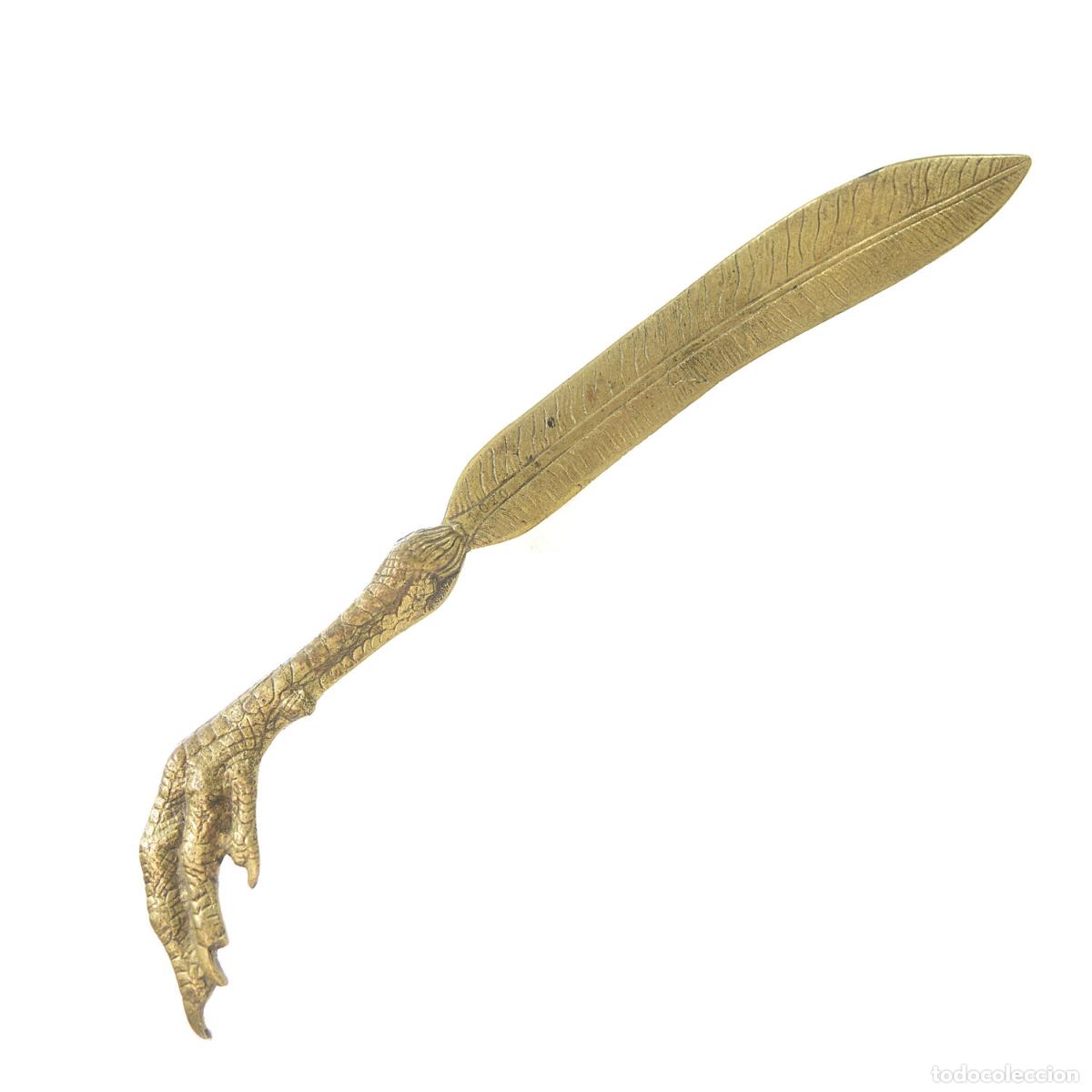 Escriban&iacute;a: Coupe-papier en bronze &agrave; d&eacute;cor de serre daigle - Foto 1