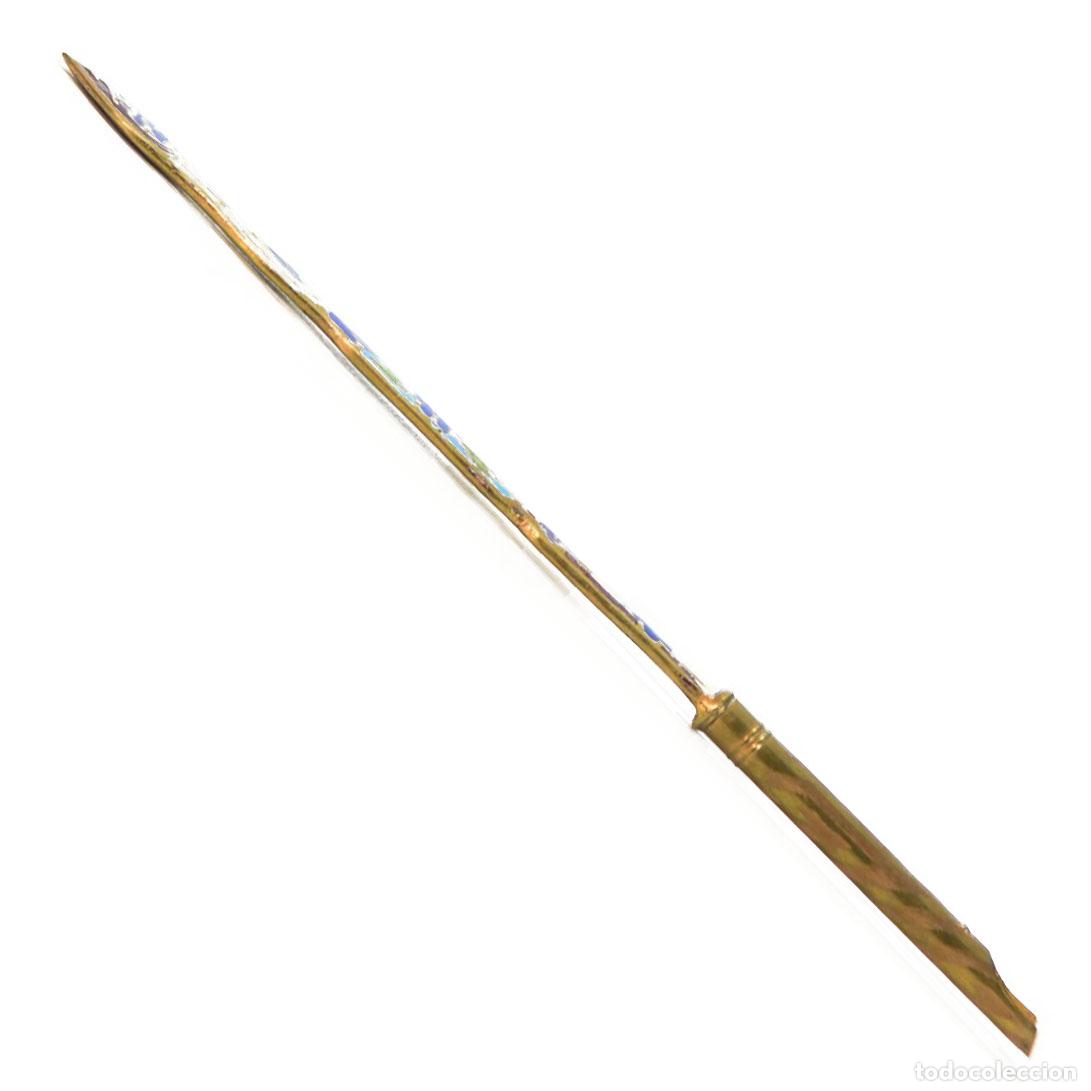 Escriban&iacute;a: Porte plume en bronze cloisonn&eacute; - Foto 2