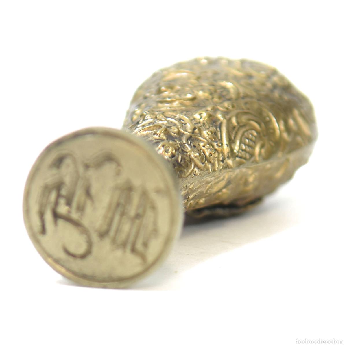 Escriban&iacute;a: Sceau &agrave; cacheter de collection en laiton style baroque - Foto 3